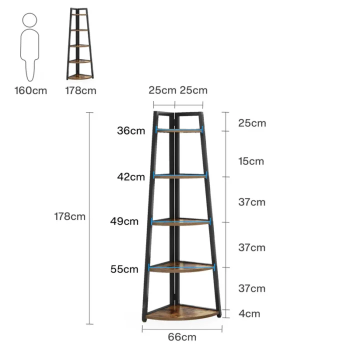 triagolni polici za knigi 180cm