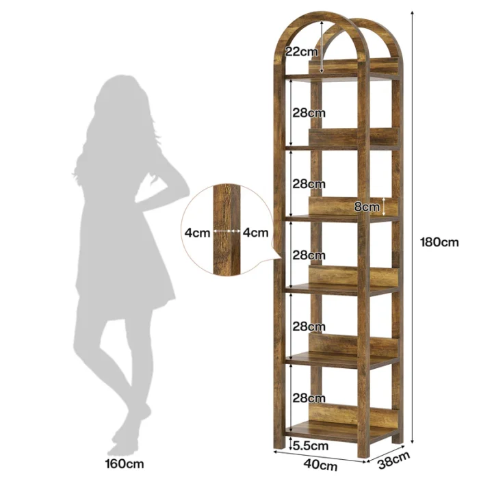 тесни полици за книги 40cm