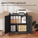 црн метален шкаф
